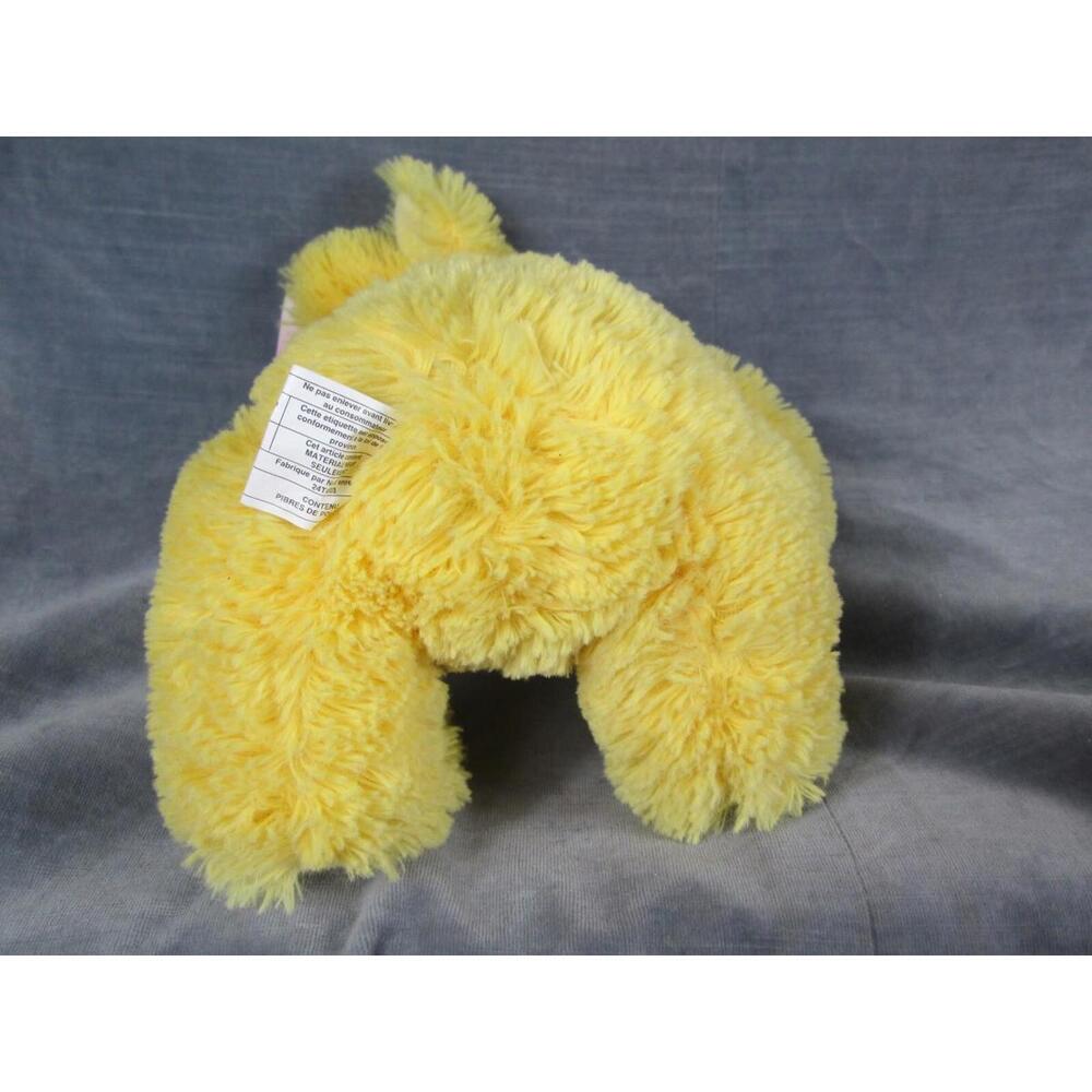 NWT Crane Plush Bunny Rabbit Easter Yellow Sitting Bow 12" Stuffed Animal Toy - Picture 3 of 8